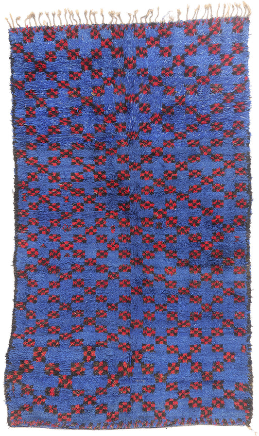 6 x 10 - Blue Vintage Beni MGuild Moroccan Rug - 21912
