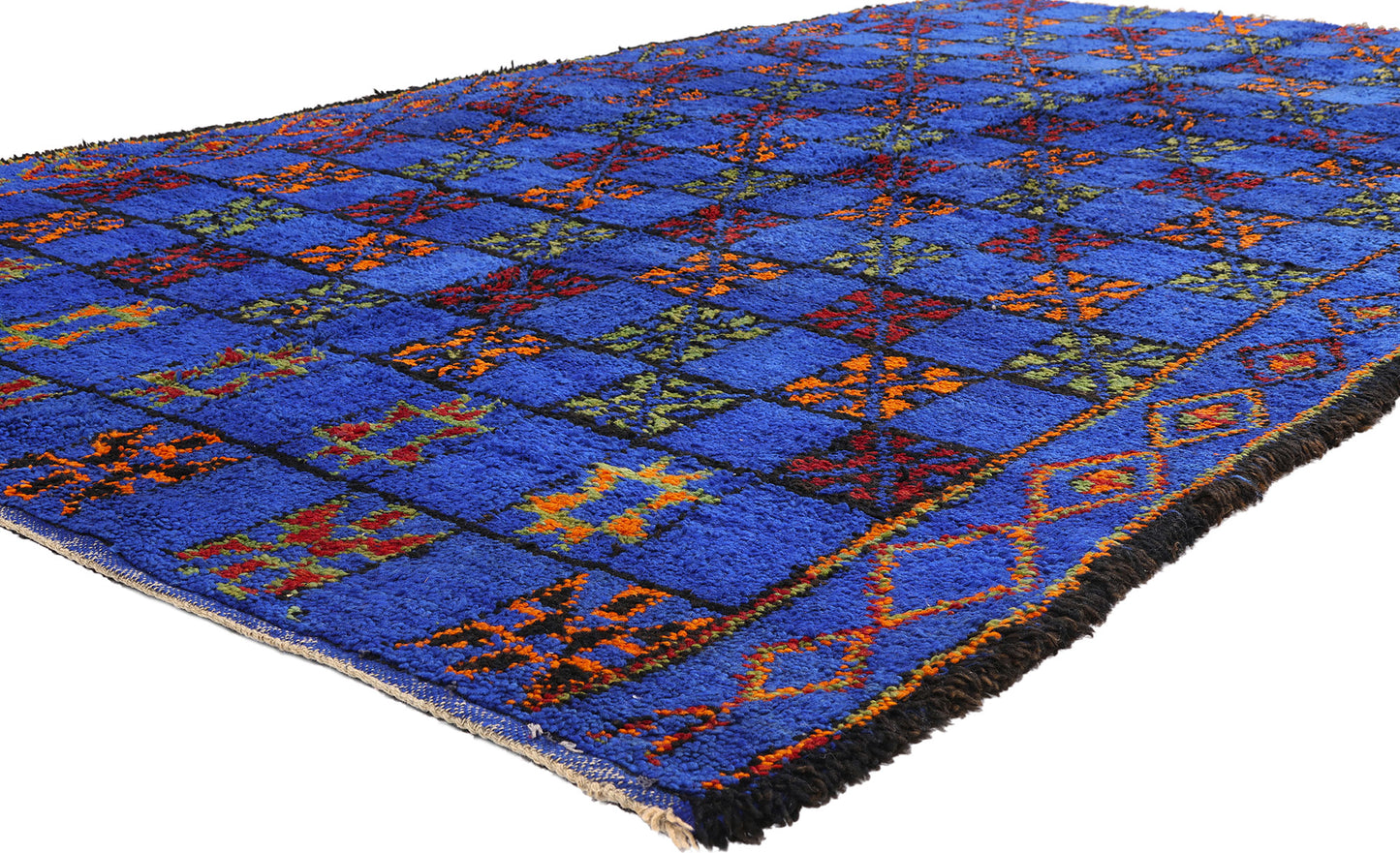 6 x 10 - Blue Vintage Beni MGuild Moroccan Rug - 21913