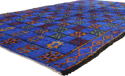 6 x 10 - Blue Vintage Beni MGuild Moroccan Rug - 21913