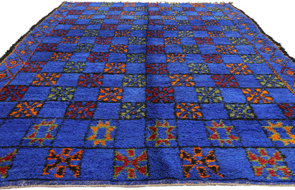 6 x 10 - Blue Vintage Beni MGuild Moroccan Rug - 21913