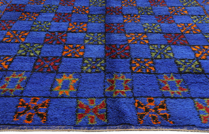 6 x 10 - Blue Vintage Beni MGuild Moroccan Rug - 21913