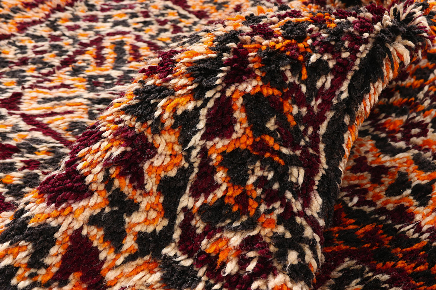 7 x 10 - Burgundy Vintage Beni MGuild Moroccan Rug - 21914