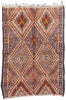 7 x 10 - Burgundy Vintage Beni MGuild Moroccan Rug - 21914