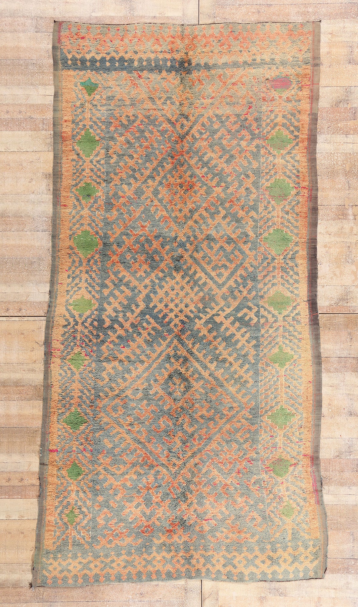 6 x 11 - Blue Vintage Talsint Moroccan Rug - 21915