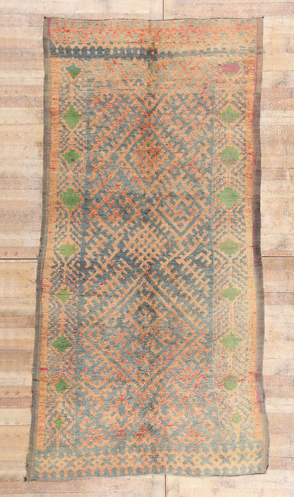 6 x 11 - Blue Vintage Talsint Moroccan Rug - 21915