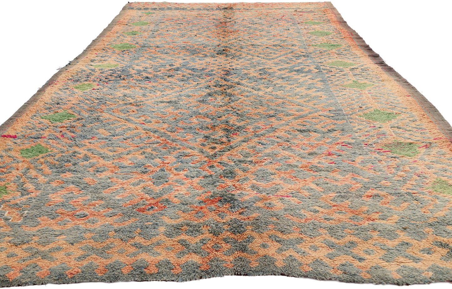 6 x 11 - Blue Vintage Talsint Moroccan Rug - 21915
