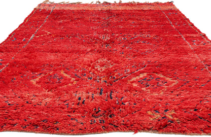 6 x 10 - Red Vintage Beni MGuild Moroccan Rug - 21917