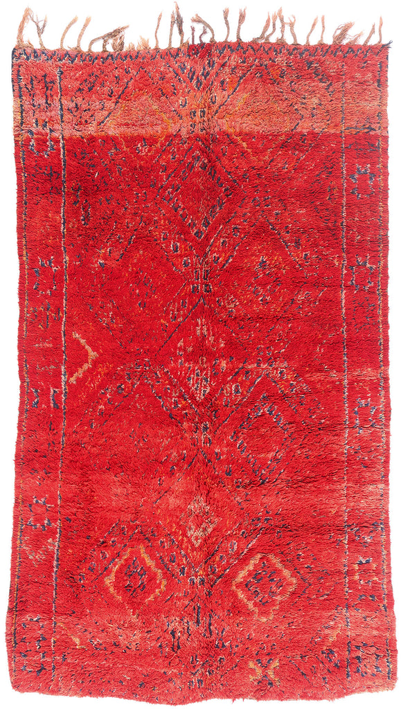 6 x 10 - Red Vintage Beni MGuild Moroccan Rug - 21917