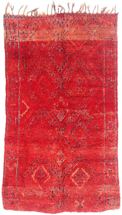 6 x 10 - Red Vintage Beni MGuild Moroccan Rug - 21917
