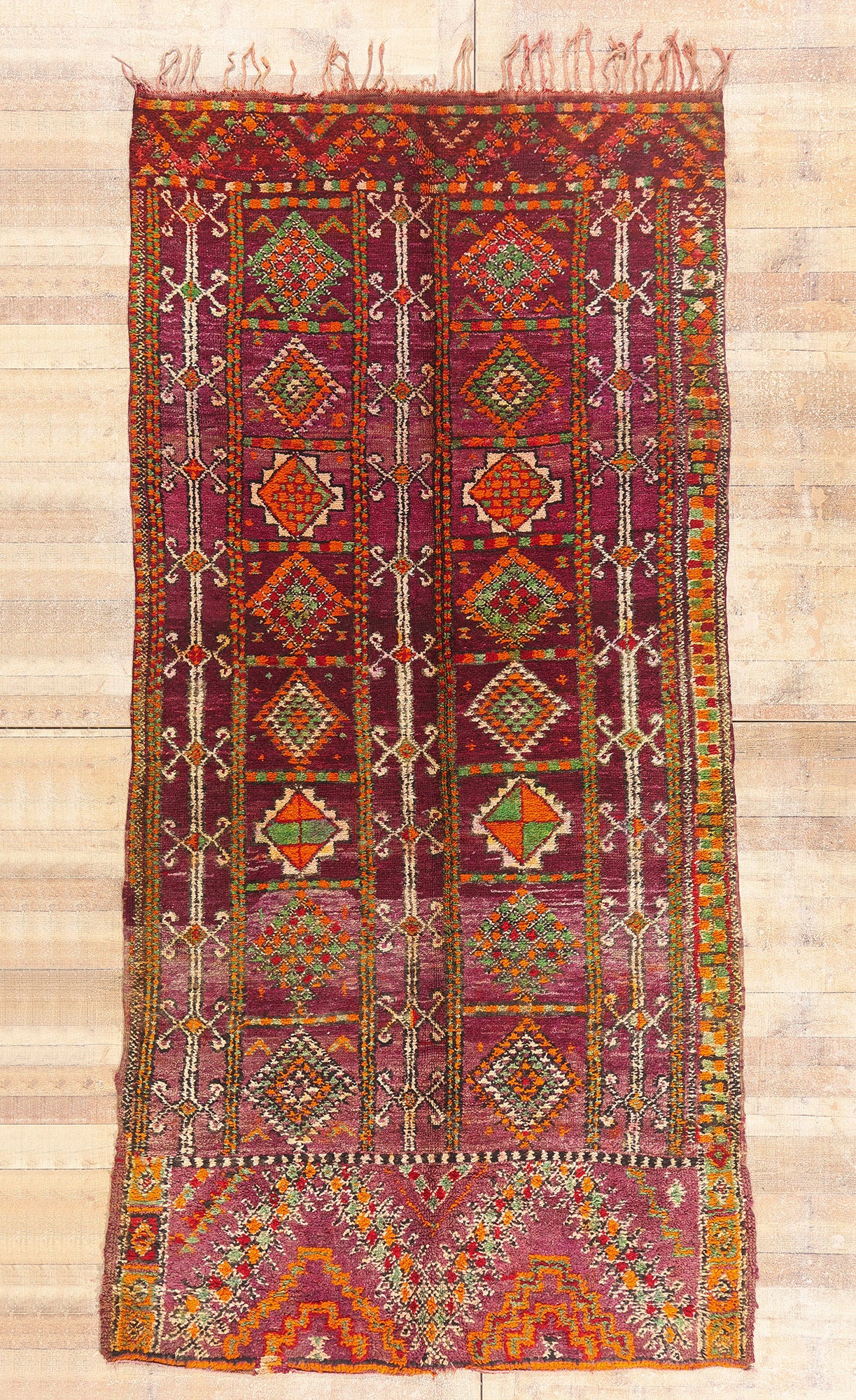 6 x 12 - Magenta Vintage Beni MGuild Moroccan Rug - 21918