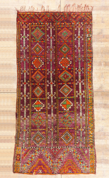 6 x 12 - Magenta Vintage Beni MGuild Moroccan Rug - 21918
