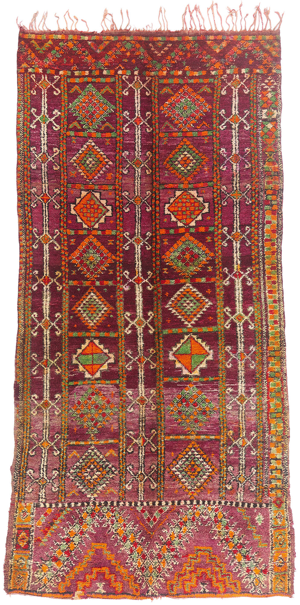 6 x 12 - Magenta Vintage Beni MGuild Moroccan Rug - 21918