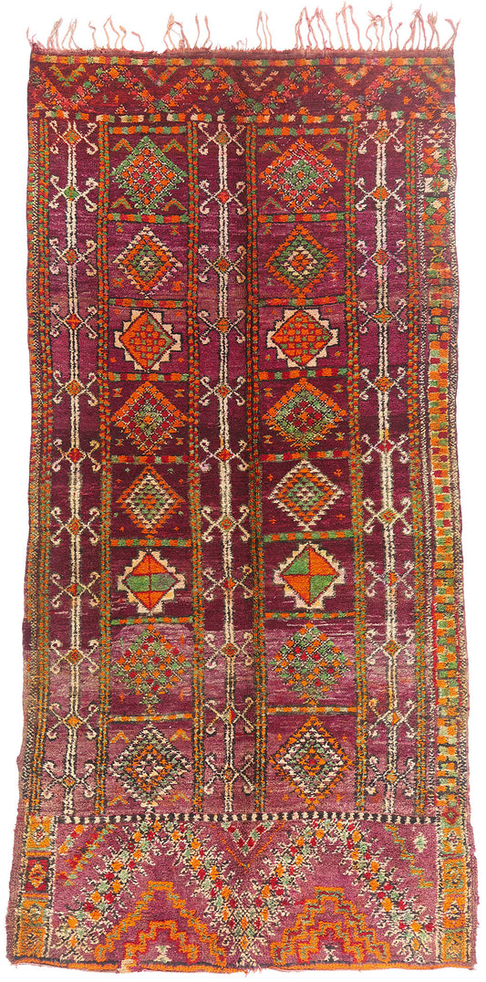 6 x 12 - Magenta Vintage Beni MGuild Moroccan Rug - 21918