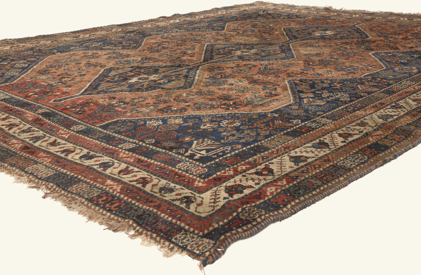 8 x 10 - Rust Antique Persian Shiraz Rug - 21919
