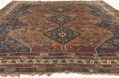 8 x 10 - Rust Antique Persian Shiraz Rug - 21919