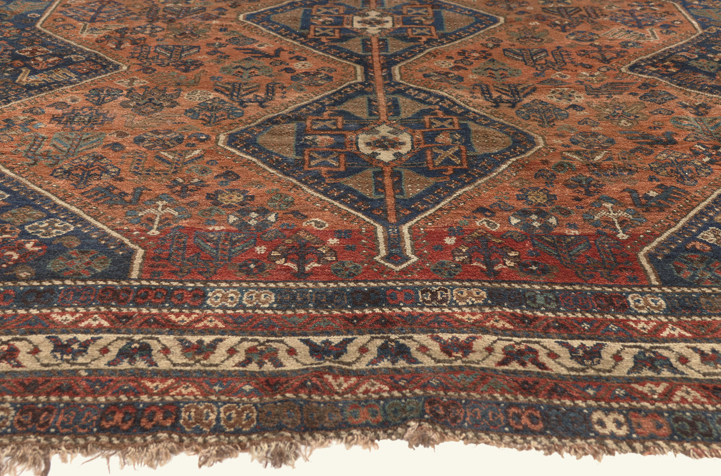 8 x 10 - Rust Antique Persian Shiraz Rug - 21919