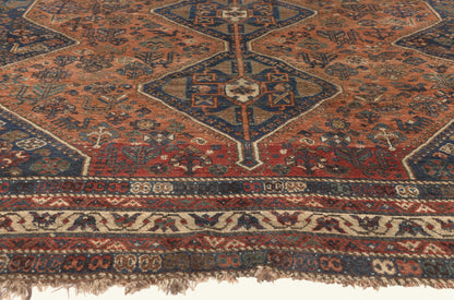 8 x 10 - Rust Antique Persian Shiraz Rug - 21919