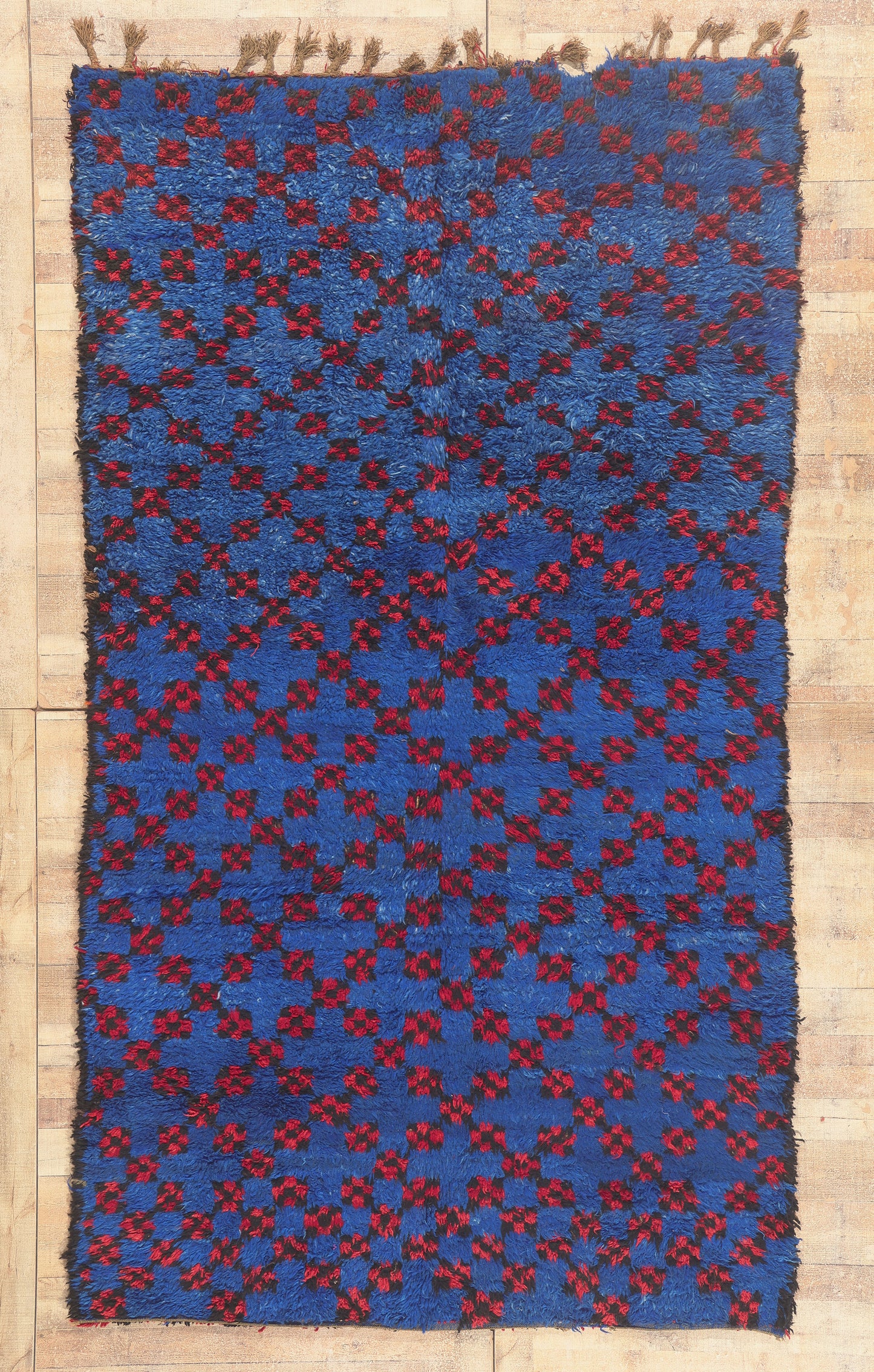 6 x 11 - Blue Vintage Beni MGuild Moroccan Rug - 21920