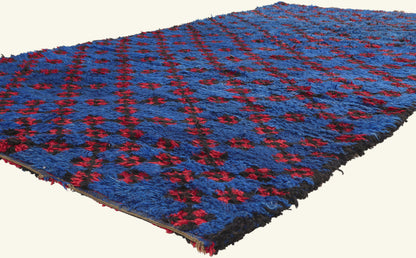 6 x 11 - Blue Vintage Beni MGuild Moroccan Rug - 21920