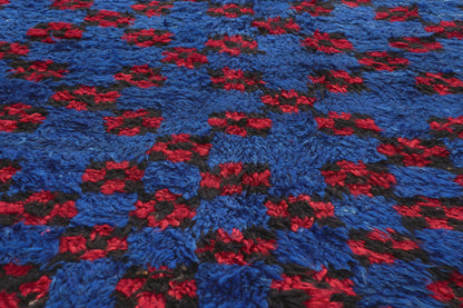 6 x 11 - Blue Vintage Beni MGuild Moroccan Rug - 21920
