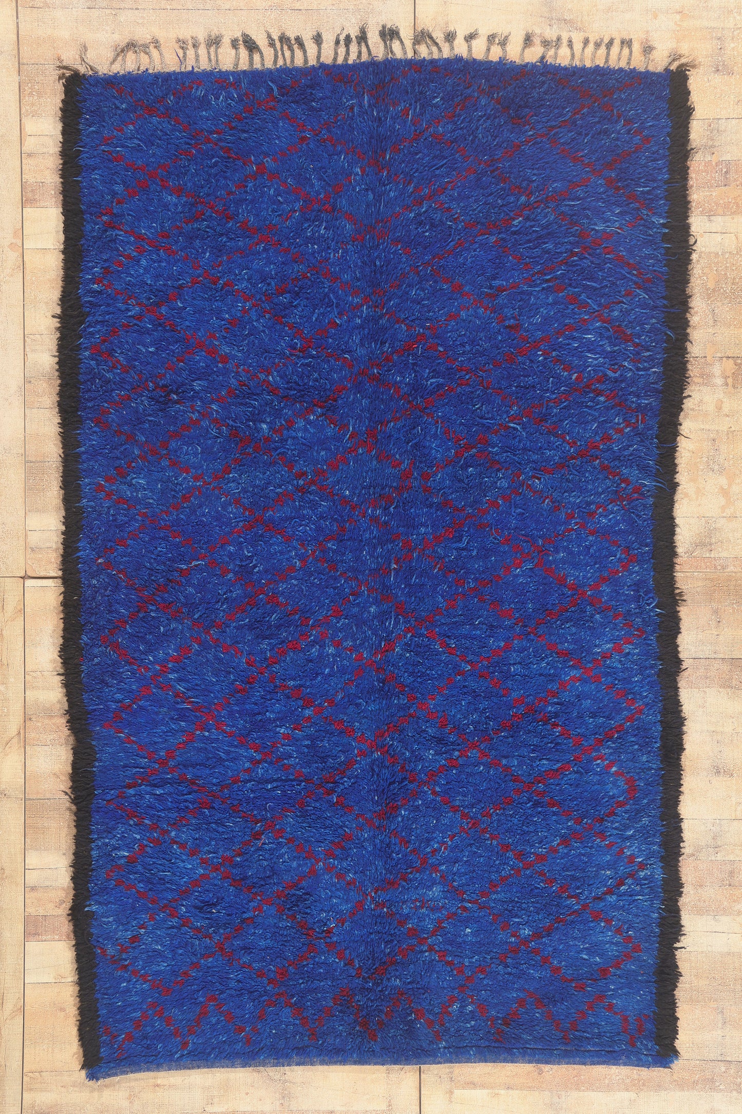 6 x 10 - Blue Vintage Beni MGuild Moroccan Rug - 21921