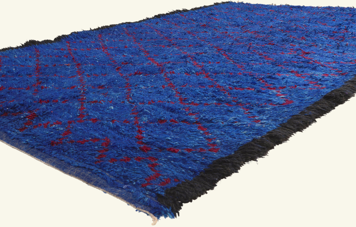 6 x 10 - Blue Vintage Beni MGuild Moroccan Rug - 21921