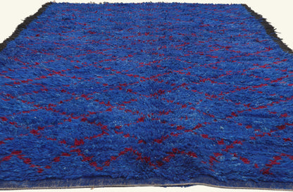 6 x 10 - Blue Vintage Beni MGuild Moroccan Rug - 21921