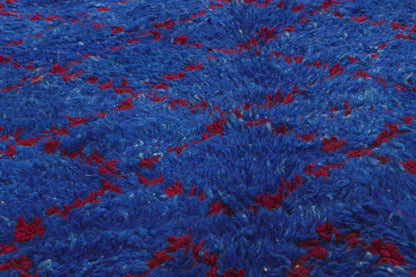 6 x 10 - Blue Vintage Beni MGuild Moroccan Rug - 21921
