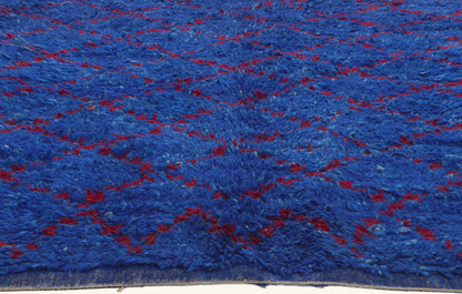6 x 10 - Blue Vintage Beni MGuild Moroccan Rug - 21921