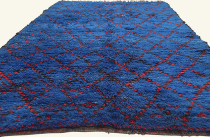 6 x 12 - Blue Vintage Beni MGuild Moroccan Rug - 21923