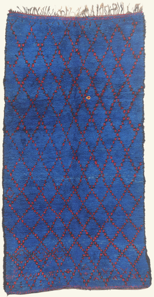 6 x 12 - Blue Vintage Beni MGuild Moroccan Rug - 21923