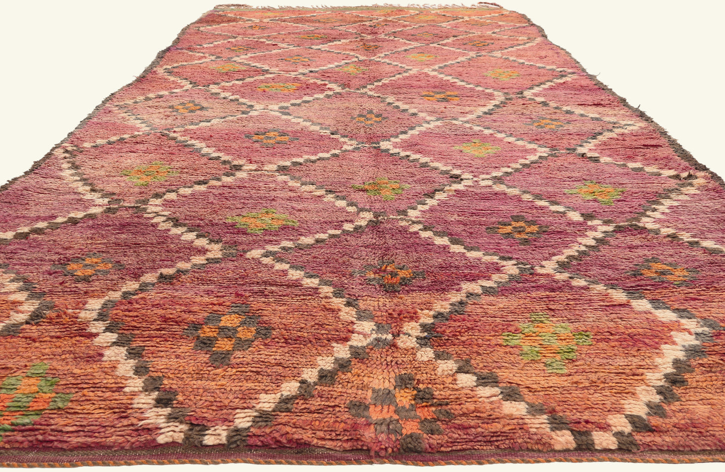 6 x 15 - Magenta Vintage Boujad Moroccan Rug - 21927