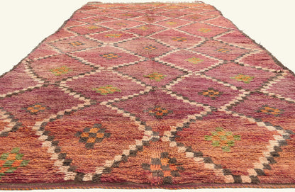 6 x 15 - Magenta Vintage Boujad Moroccan Rug - 21927