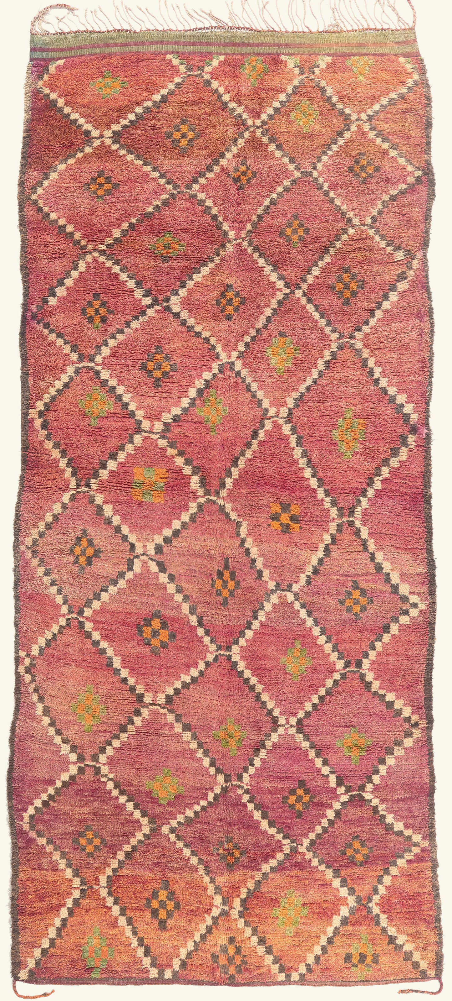 6 x 15 - Magenta Vintage Boujad Moroccan Rug - 21927