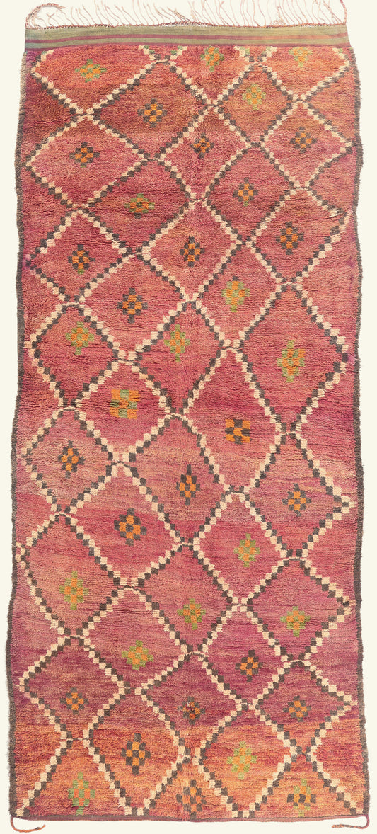 6 x 15 - Magenta Vintage Boujad Moroccan Rug - 21927