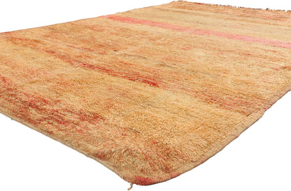 7 x 10 - Peach Vintage Beni MGuild Moroccan Rug - 21930