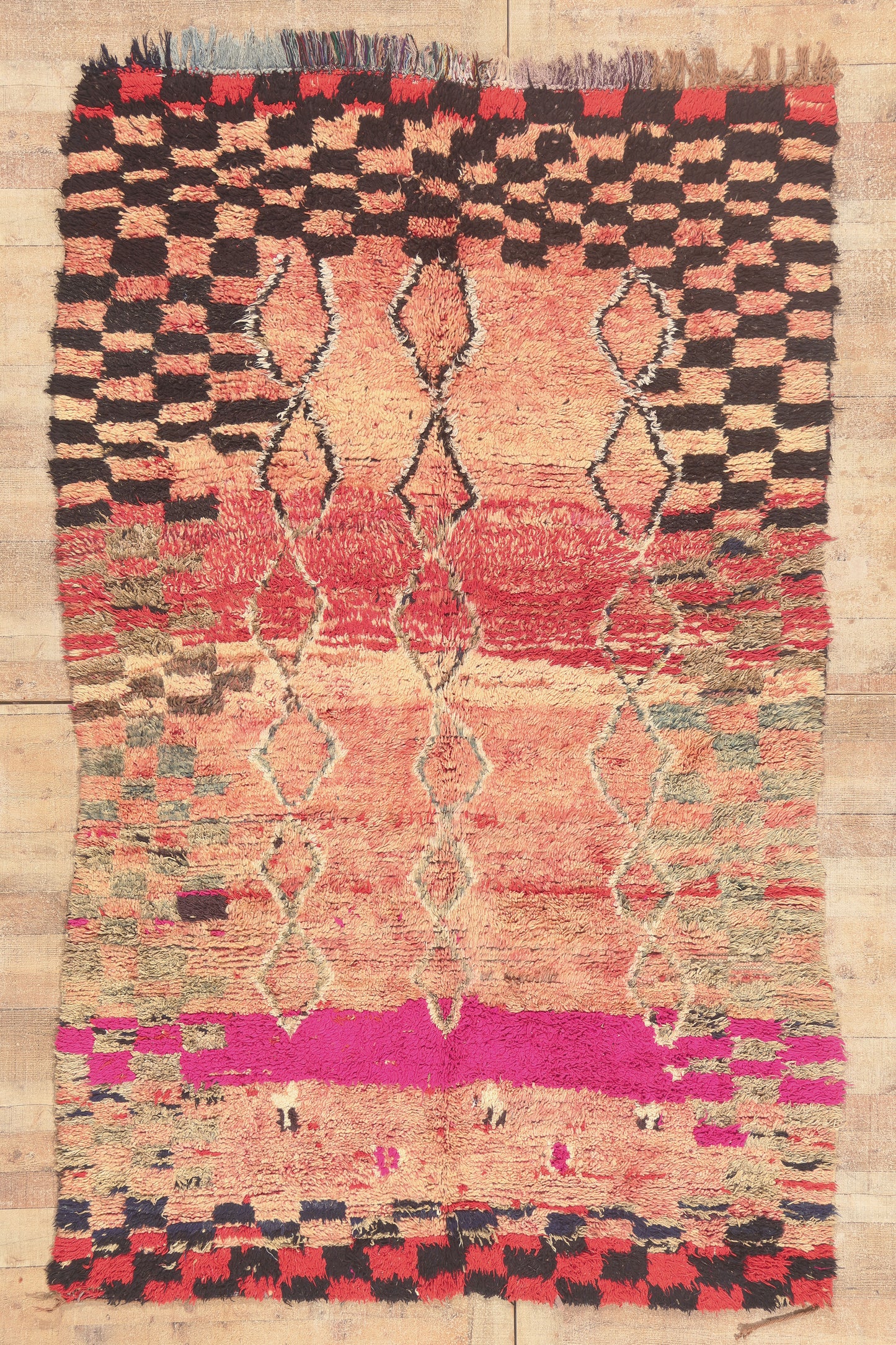 6 x 9 - Pink Vintage Boujad Moroccan Rug - 21932