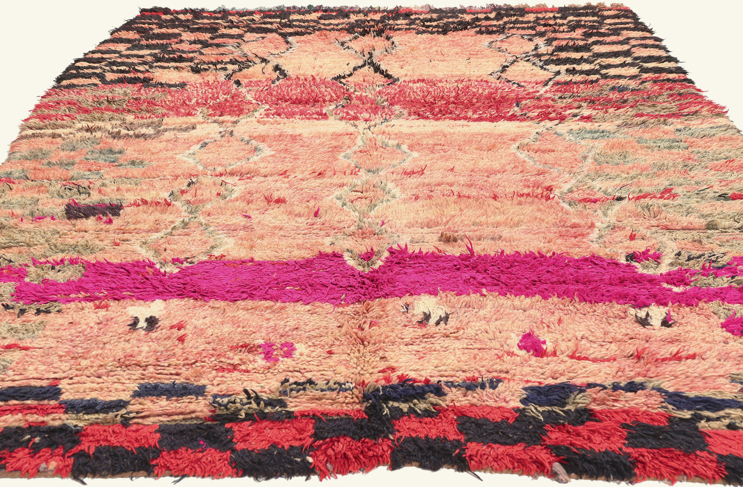 6 x 9 - Pink Vintage Boujad Moroccan Rug - 21932