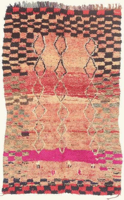 6 x 9 - Pink Vintage Boujad Moroccan Rug - 21932