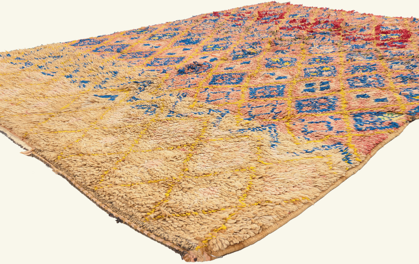 6 x 9 - Peach Vintage Boujad Moroccan Rug - 21933