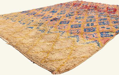 6 x 9 - Peach Vintage Boujad Moroccan Rug - 21933