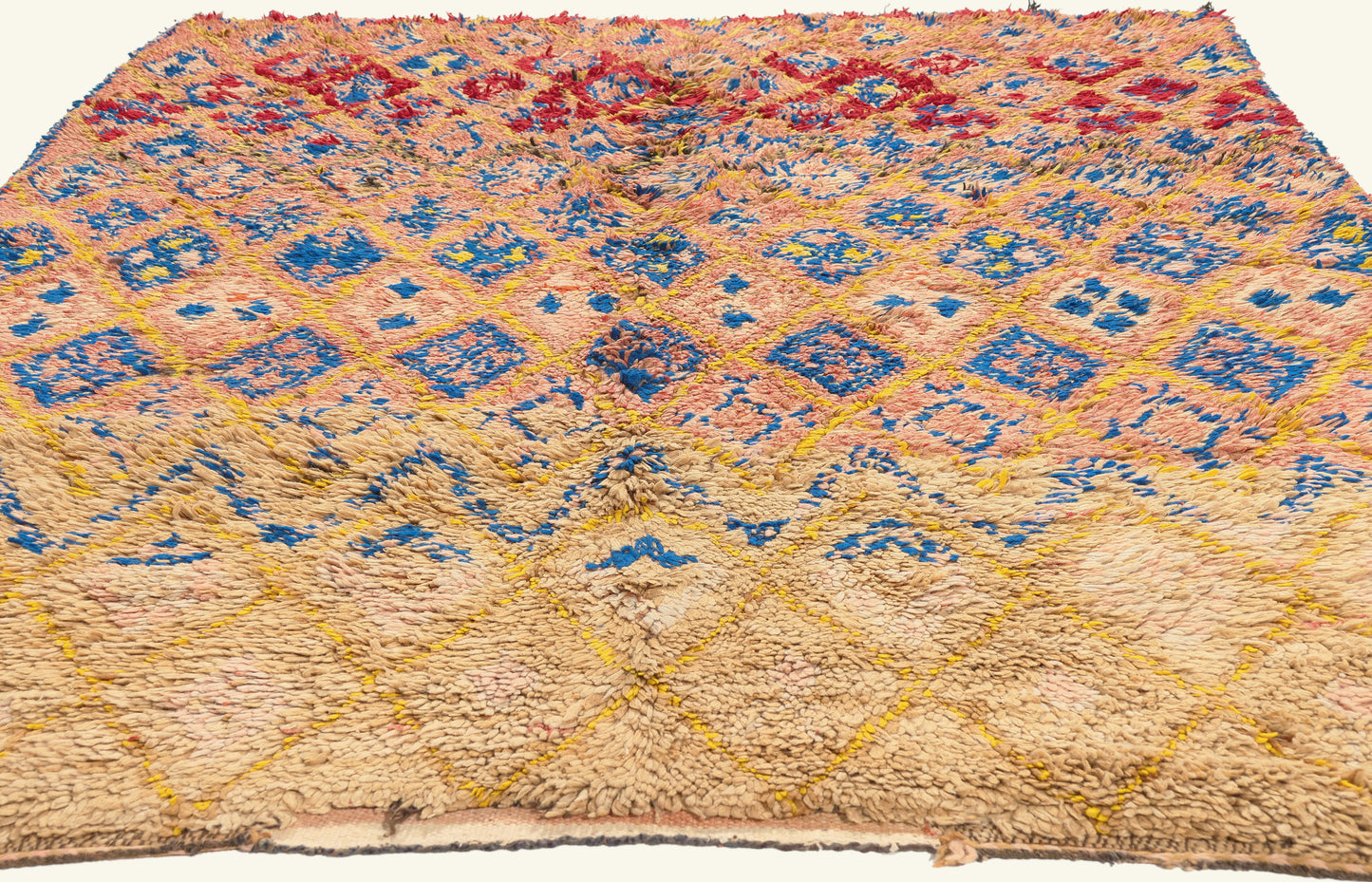 6 x 9 - Peach Vintage Boujad Moroccan Rug - 21933