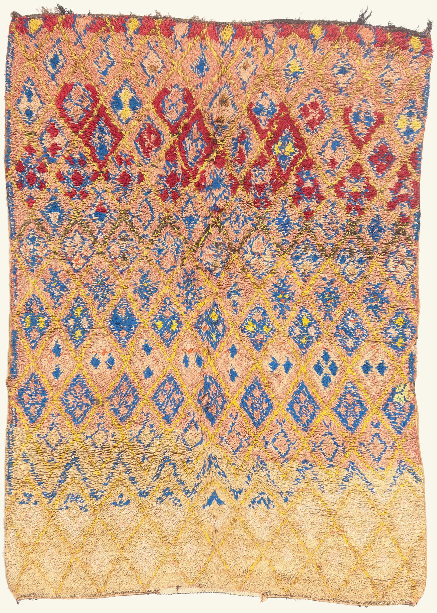 6 x 9 - Peach Vintage Boujad Moroccan Rug - 21933