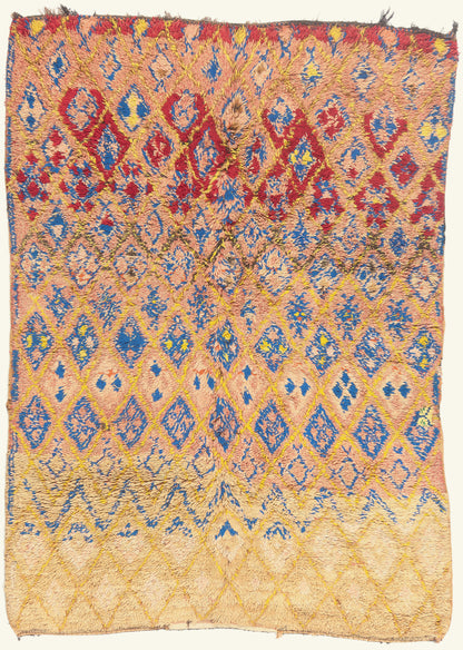 6 x 9 - Peach Vintage Boujad Moroccan Rug - 21933