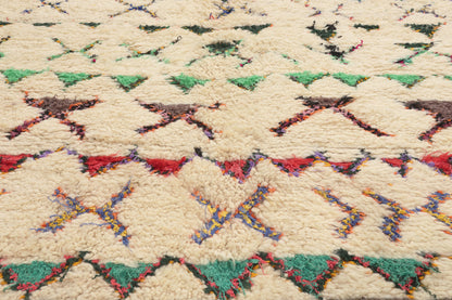 6 x 11 - Ivory Vintage Azilal Moroccan Rug - 21934
