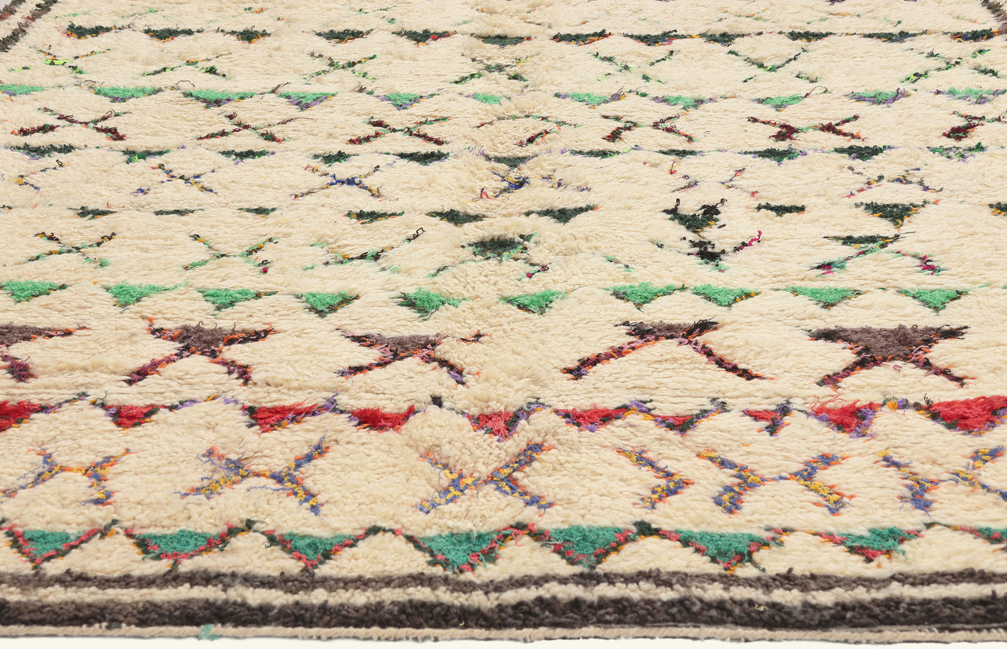 6 x 11 - Ivory Vintage Azilal Moroccan Rug - 21934