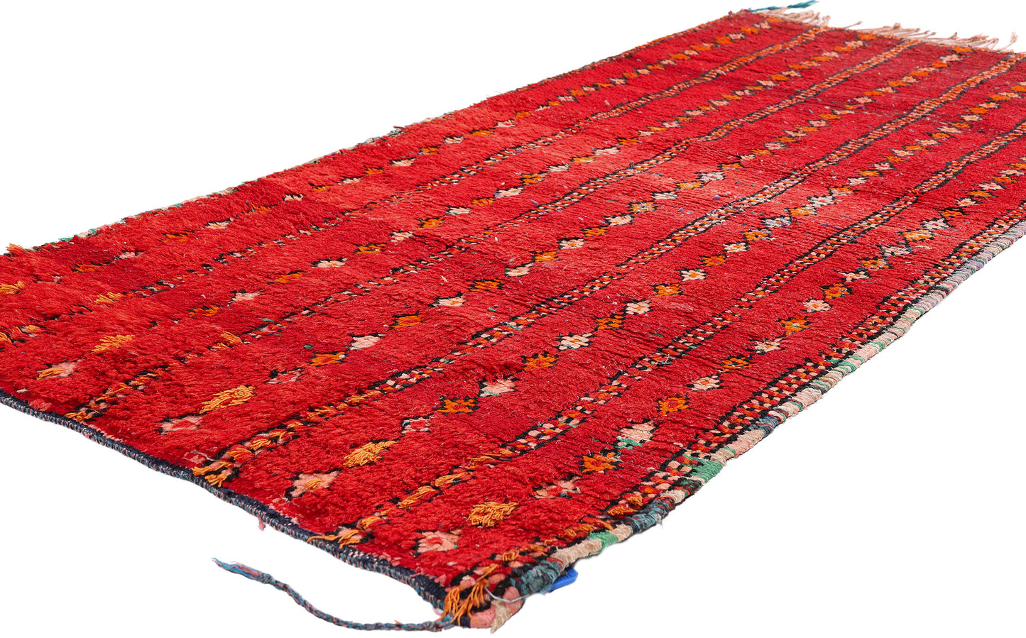 3 x 5 - Red Vintage Boujad Moroccan Rug - 21935