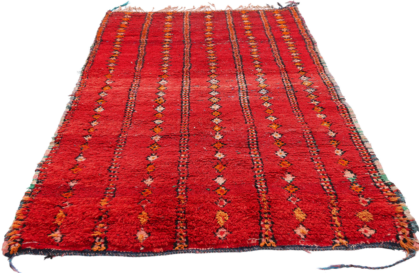 3 x 5 - Red Vintage Boujad Moroccan Rug - 21935