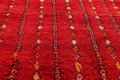 3 x 5 - Red Vintage Boujad Moroccan Rug - 21935