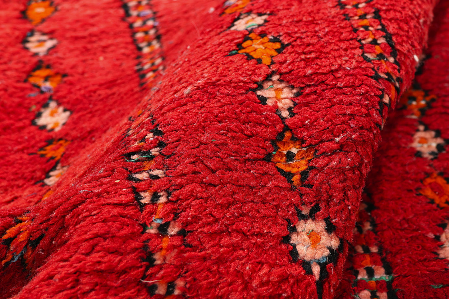 3 x 5 - Red Vintage Boujad Moroccan Rug - 21935